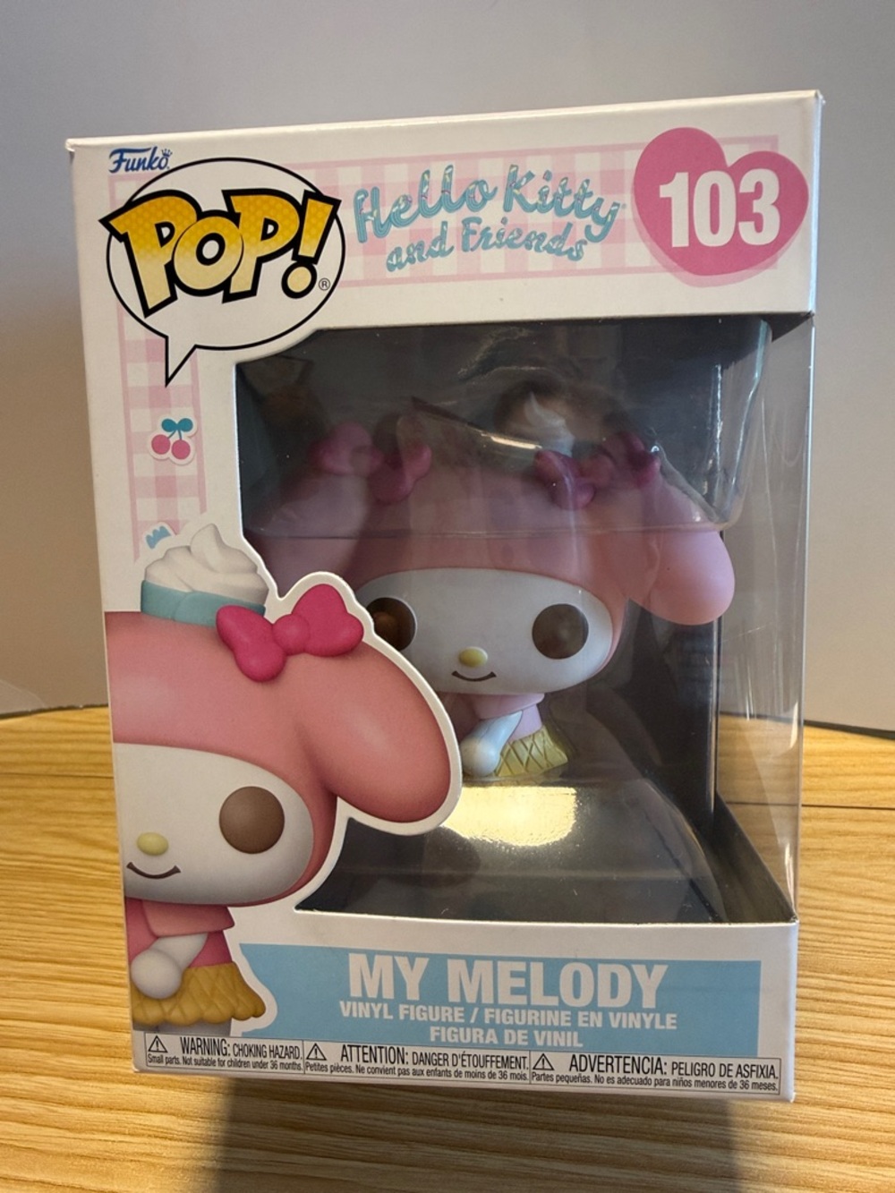 Funko Pop My Melody Figure - Pink, White, Yellow